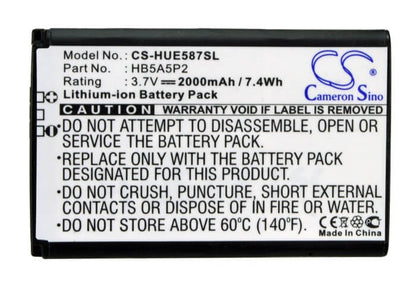 3.7V, 2000mAh, Li-ion Battery fits Huawei, Data06, Data08, 7.4Wh