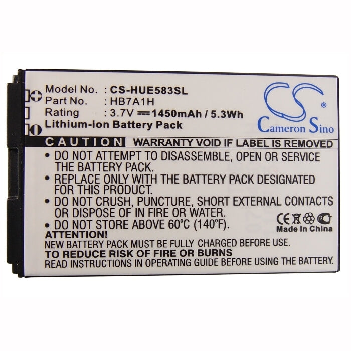 3.7V, 1450mAh, Li-ion Battery fits T-mobile, Wireless Pointer, 5.365Wh