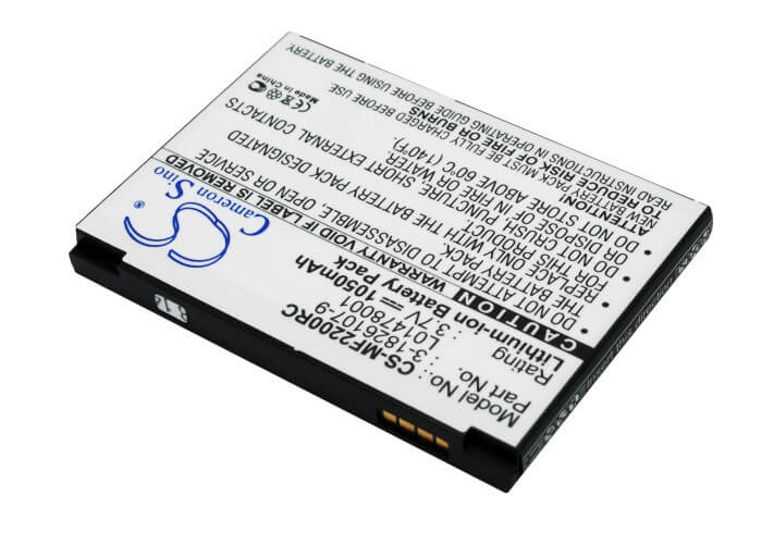 3.7V, 1050mAh, Li-ion Battery fits Novatel Wireless, Mifi2200, 3.885Wh