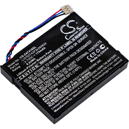 3.7V, 170mAh, Li-Polymer Battery fits Zte, 2ahr8-at41, At41, 0.629Wh