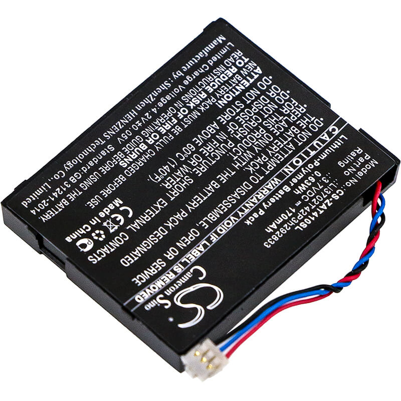 3.7V, 170mAh, Li-Polymer Battery fits Zte, 2ahr8-at41, At41, 0.629Wh