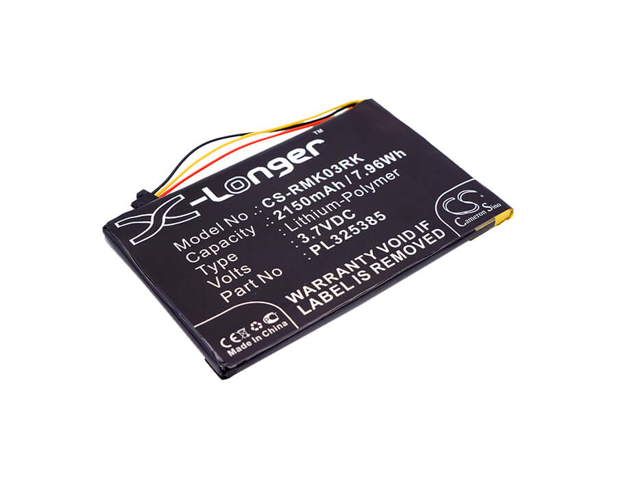3.7V, 2150mAh, Li-Polymer Battery fits Razer, Rz03-0133, Rz84-01330100, 7.955Wh