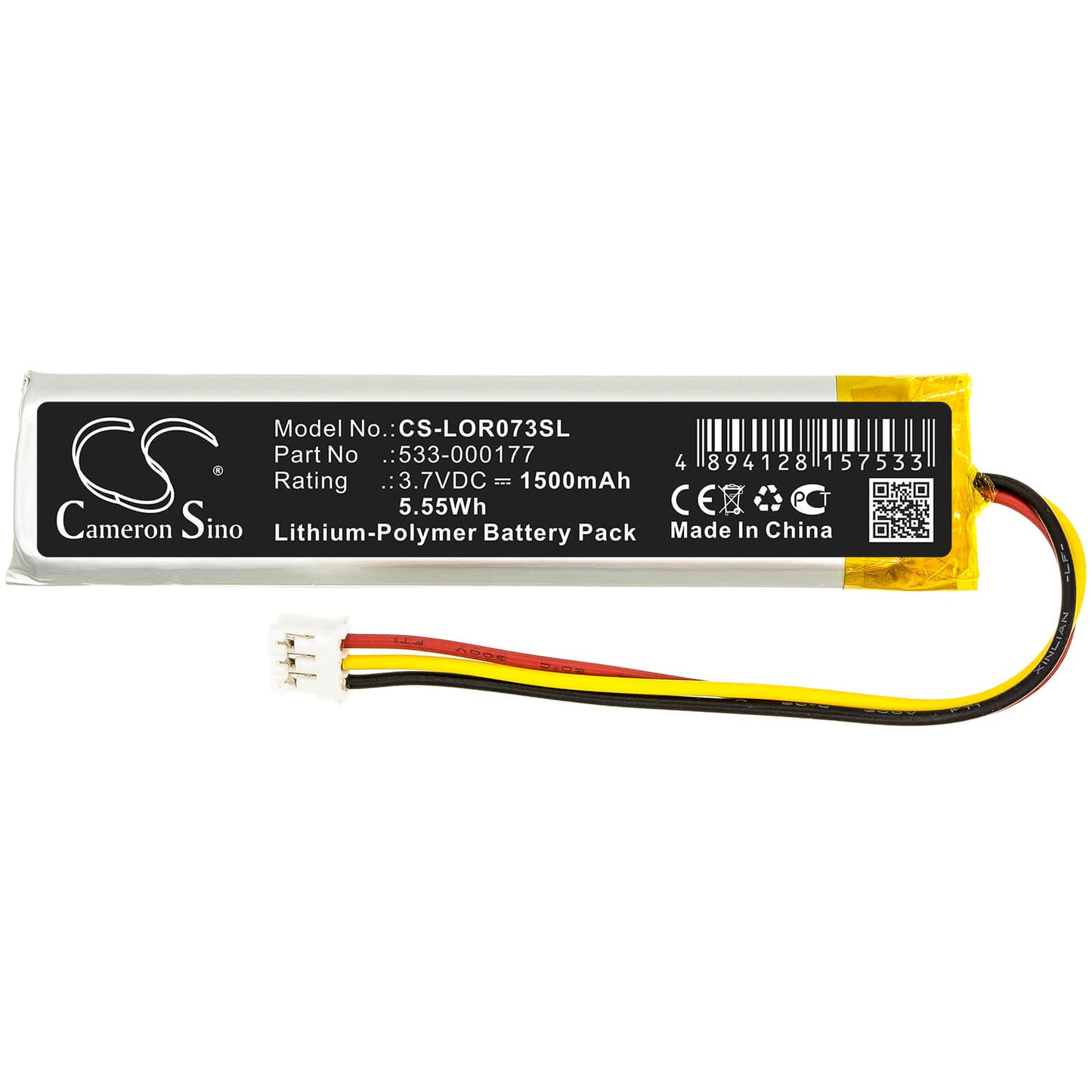 3.7V, 1500mAh, Li-Polymer Battery fits Logitech, Mx Keys, Yr0073, 5.55Wh
