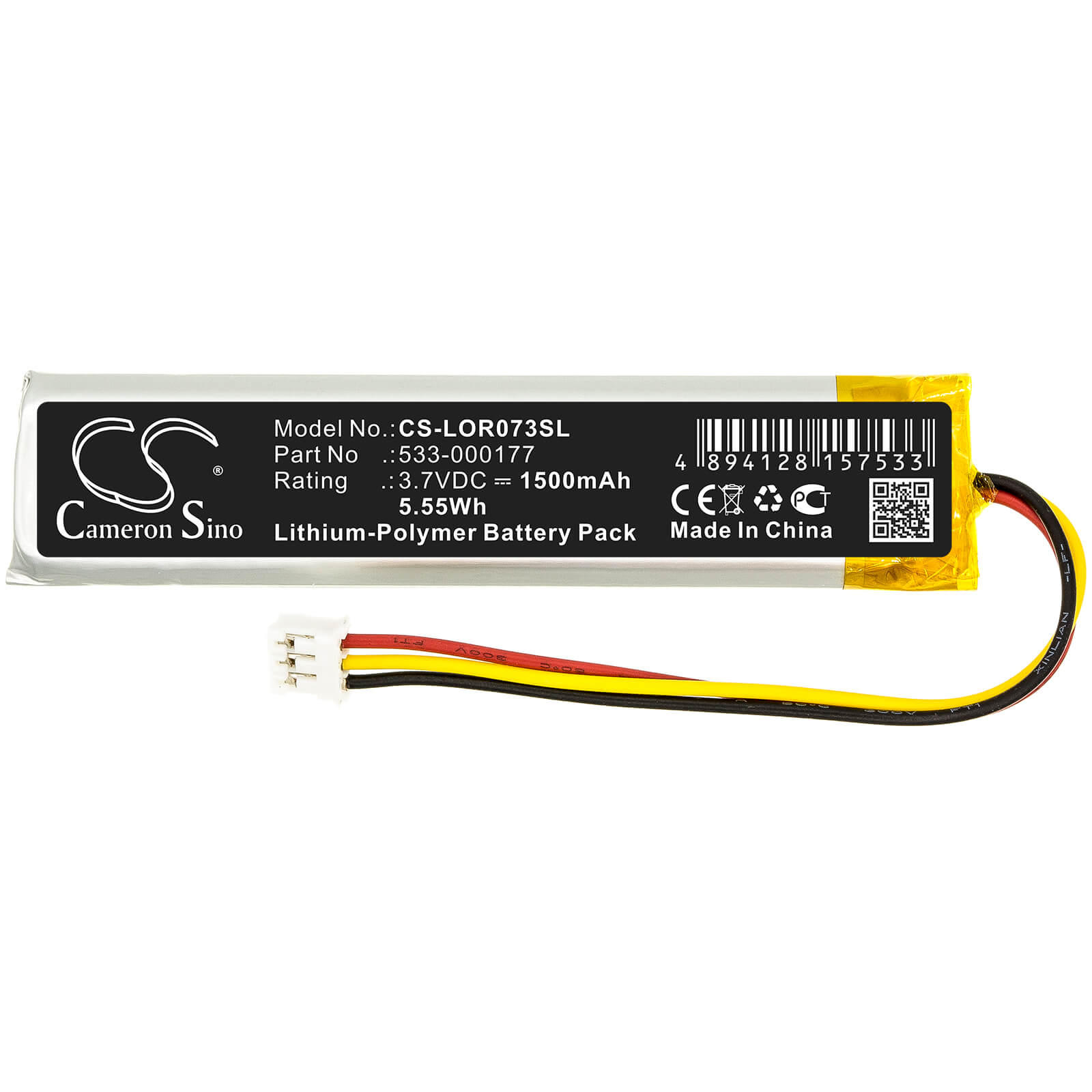 3.7V, 1500mAh, Li-Polymer Battery fits Logitech, Mx Keys, Yr0073, 5.55Wh