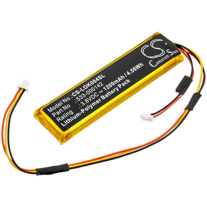 3.8V, 1200mAh, Li-Polymer Battery fits Logitech, Craft, Y-r0064, 4.56Wh