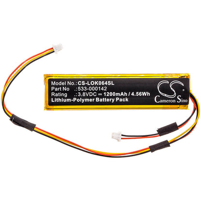 3.8V, 1200mAh, Li-Polymer Battery fits Logitech, Craft, Y-r0064, 4.56Wh