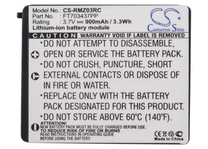 3.7V, 900mAh, Li-ion Battery fits Razer, Mamba Rc03, Rc03-001201, 3.33Wh