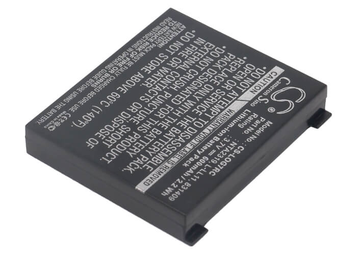 3.7V, 600mAh, Li-ion Battery fits Logitech, G7 Laser Cordless Mouse, M-rbq124, 2.22Wh