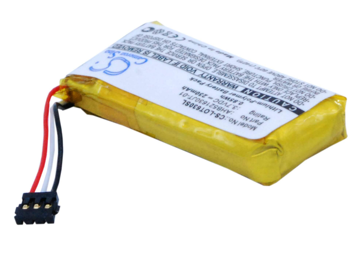 3.7V, 230mAh, Li-Polymer Battery fits Logitech, N-r0044, Ultrathin Touch Mouse T630, 0.851Wh