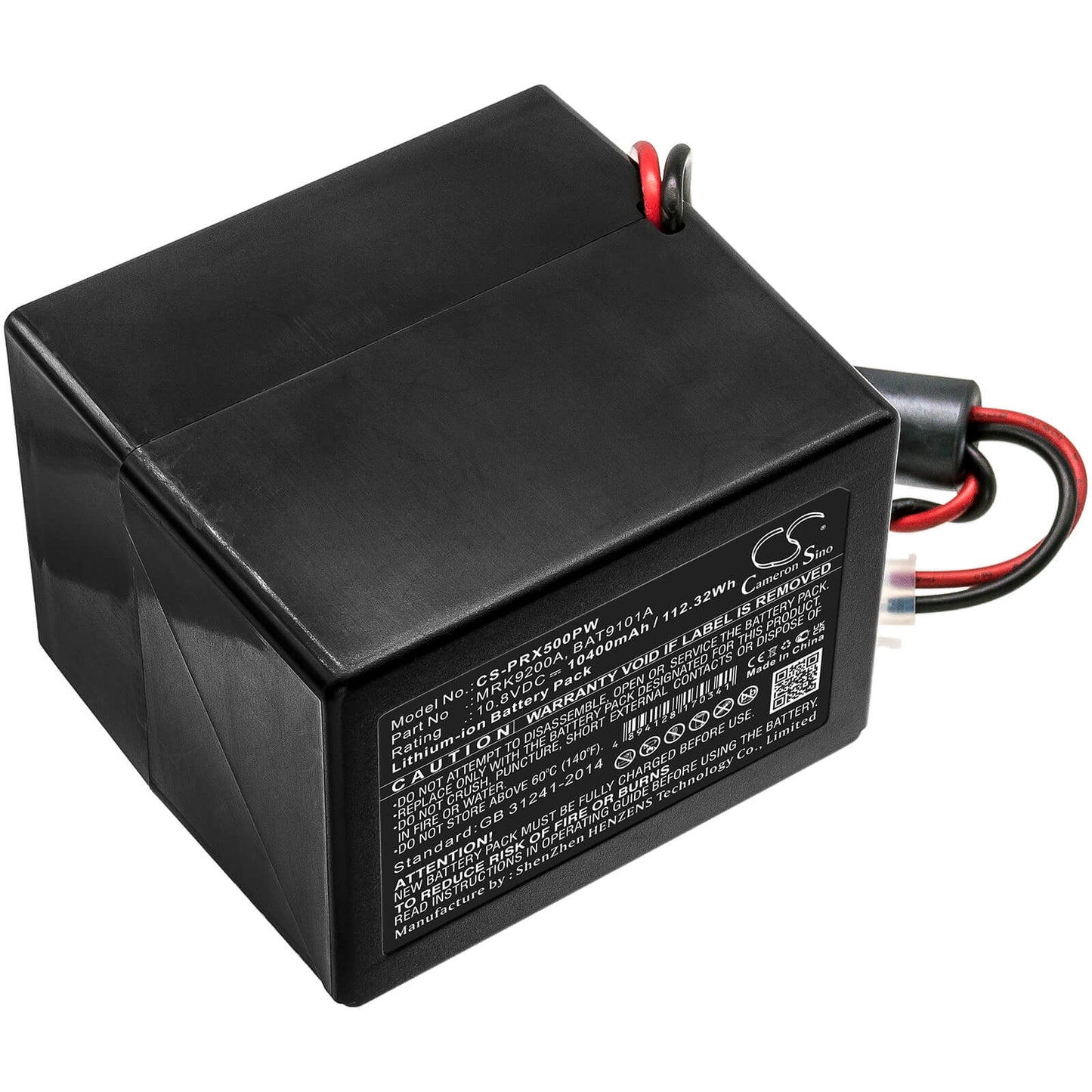 10.8V, 10400mAh, Li-ion Battery fits Robomow, Rx50, 112.32Wh