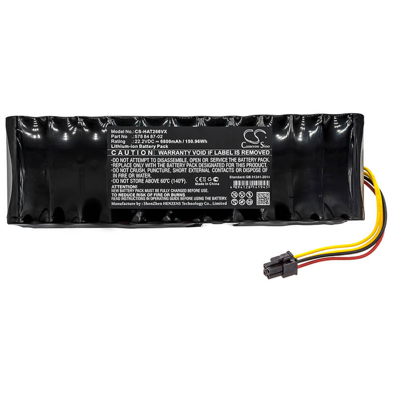 22.2V, 6800mAh, Li-ion Battery fits Husqvarna, 265acx G2-2, Automower 265acx, 150.96Wh