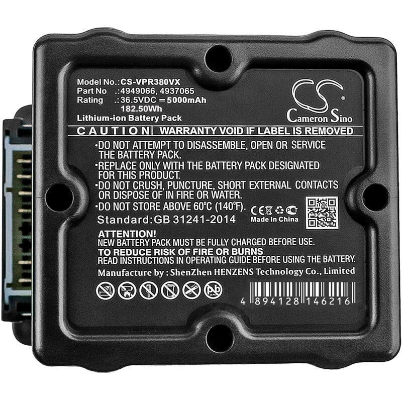 36.5V, 5000mAh, Li-ion Battery fits Wolf Garten, Hybrid Power 37, Hybrid Power 40, 182.5Wh