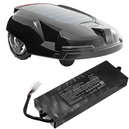 12.0V, 1800mAh, Ni-MH Battery fits Husqvarna, Solar Mower 1999-02, Solar Mower 2000-02, 21.6Wh