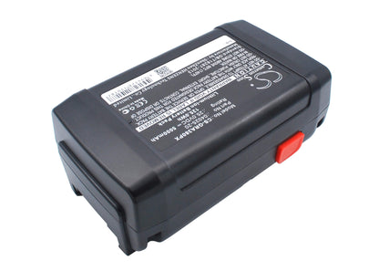 25.0V, 5000mAh, Li-ion Battery fits Gardena, 648872, Accu-spindelmaher 380 Li, 125Wh
