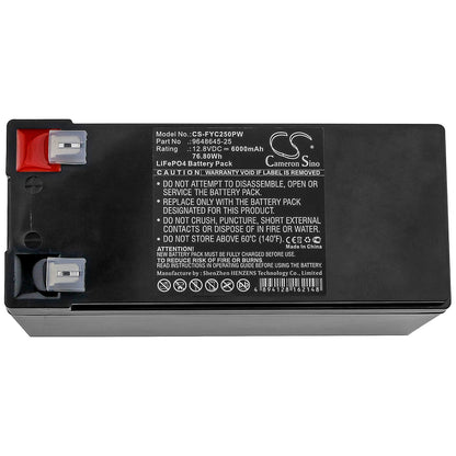 12.8V, 6000mAh, LiFePO4 Battery fits Flymo, Contour Powerplus Cordless Cct, Contour Powerplus Cordless Cct, 76.8Wh
