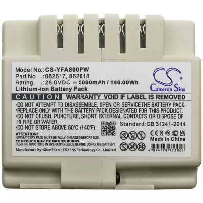 28.0V, 5000mAh, Li-ion Battery fits Florabest, Fmr600 A1, Fmr600a1, 140Wh