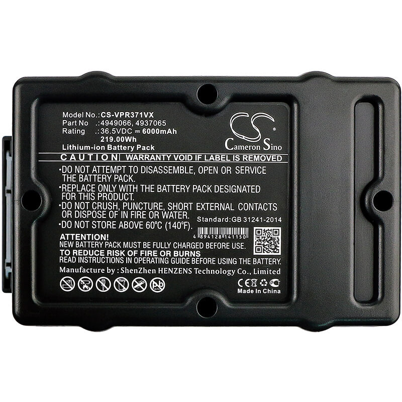 36.5V, 6000mAh, Li-ion Battery fits Wolf Garten, Hybrid Power 37, Hybrid Power 40, 219Wh