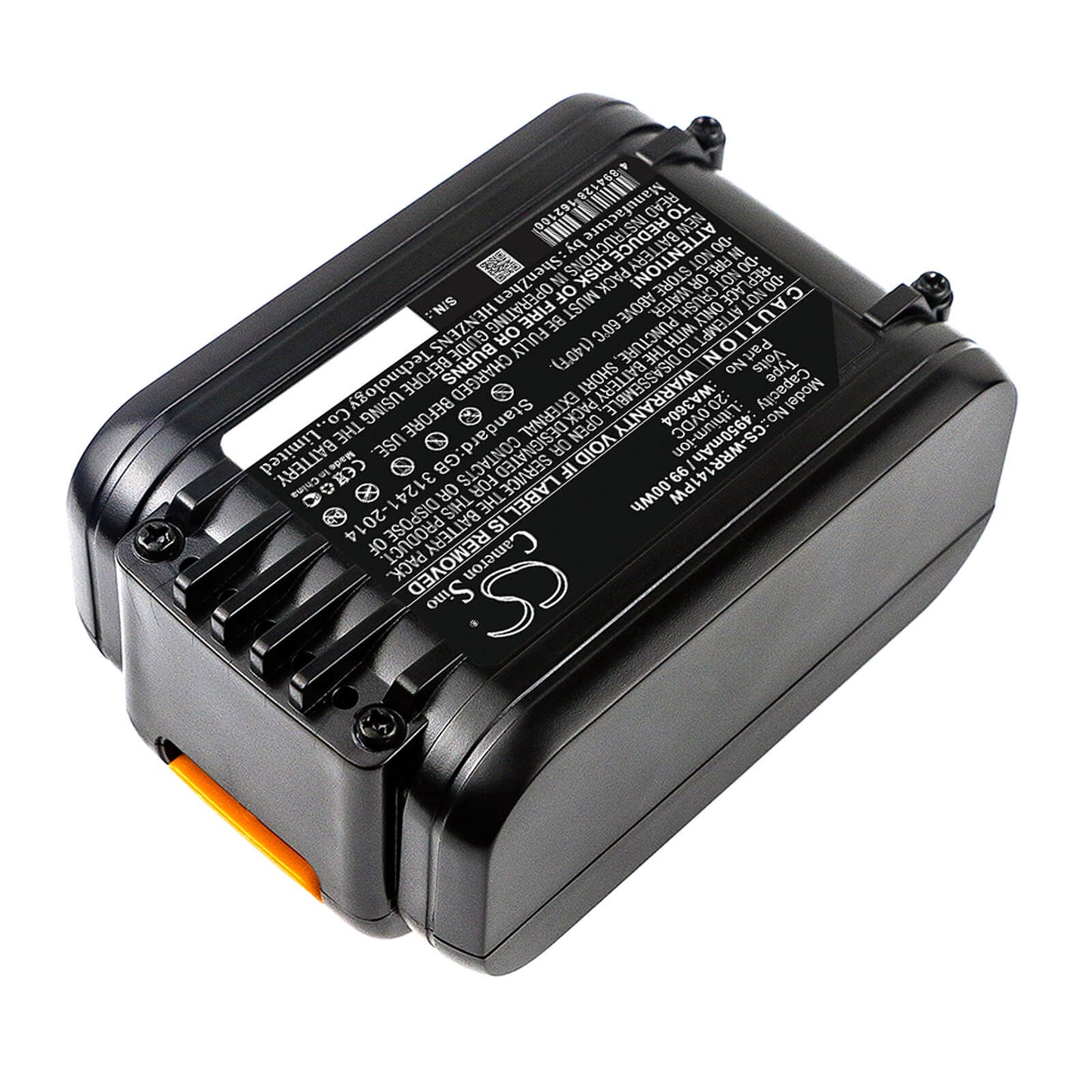 20.0V, 4950mAh, Li-ion Battery fits Worx, Landroid L1500, Landroid M1000, 99Wh