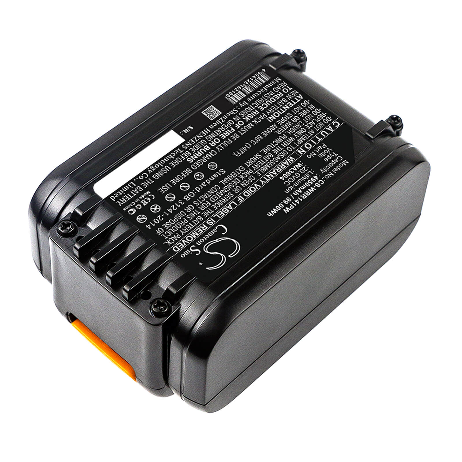 20.0V, 4950mAh, Li-ion Battery fits Worx, Landroid L1500, Landroid M1000, 99Wh