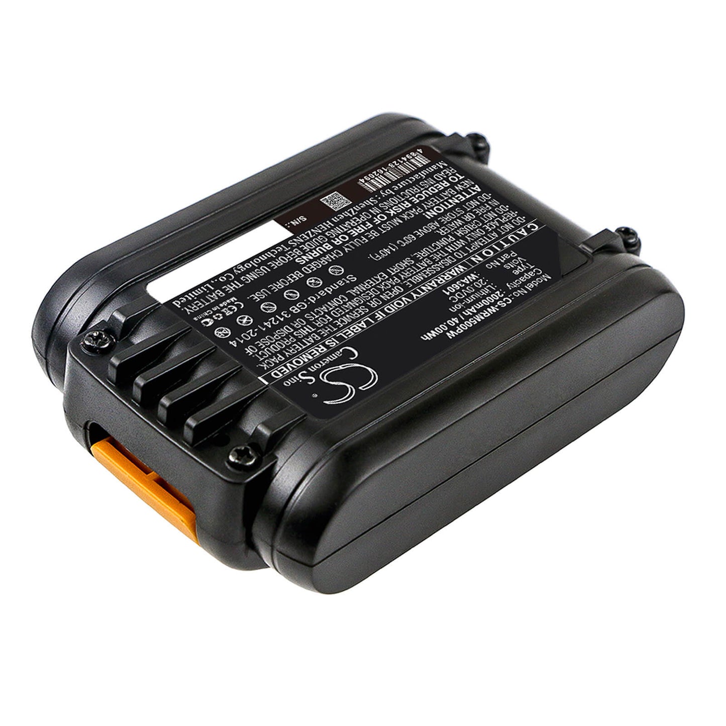 20.0V, 2000mAh, Li-ion Battery fits Worx, Landroid L1000, Landroid L1500 2019, 40Wh