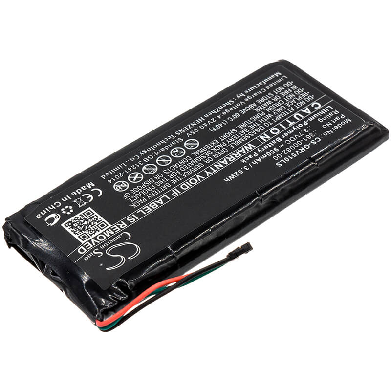 3.7V, 950mAh, Li-Polymer Battery fits Garmin, 010-01951-00, Rtl510, 3.515Wh