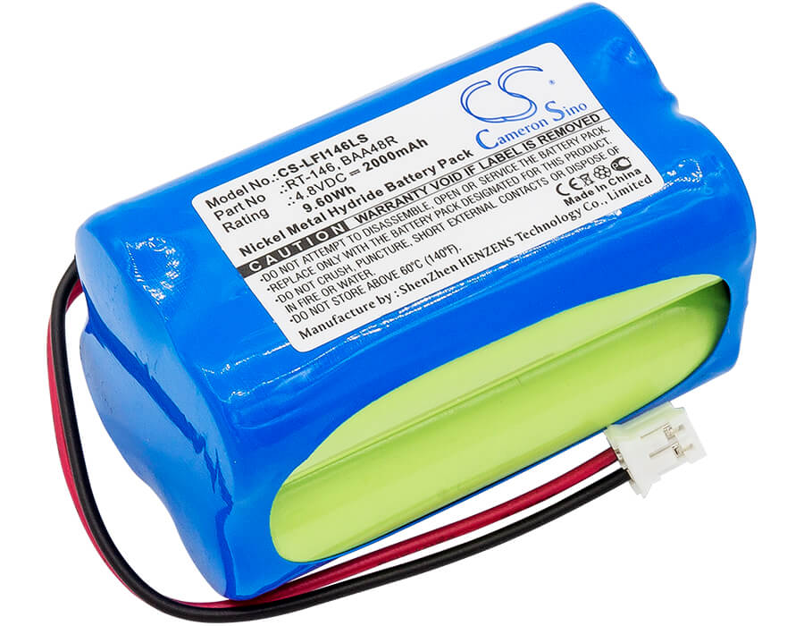 4.8V, 2000mAh, Ni-MH Battery fits Lfi, Daybrite Emergi-lite Baa48r, Light Alarms Bl93nc487, 9.6Wh