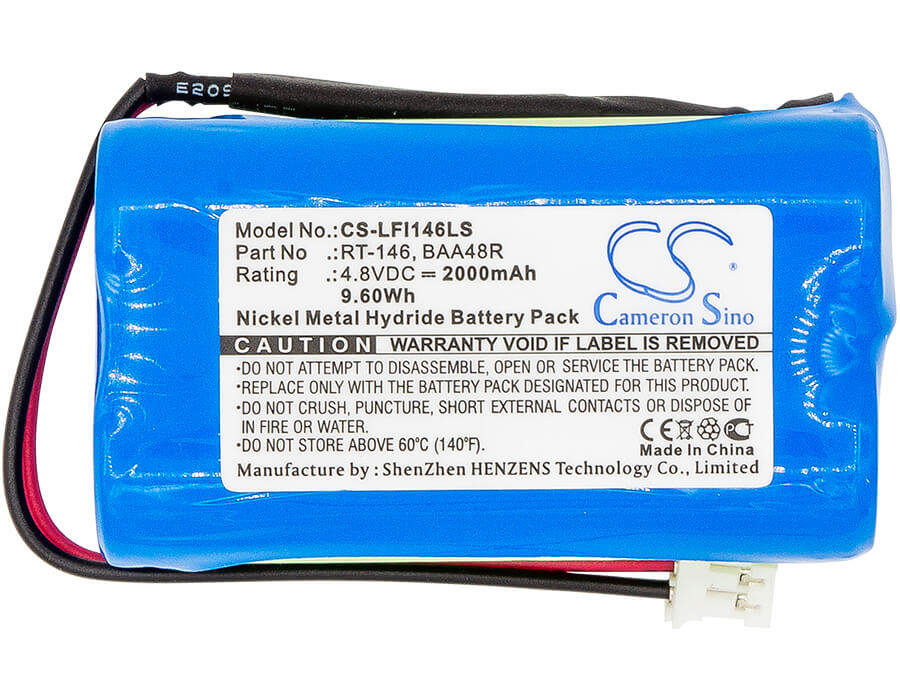 4.8V, 2000mAh, Ni-MH Battery fits Lfi, Daybrite Emergi-lite Baa48r, Light Alarms Bl93nc487, 9.6Wh