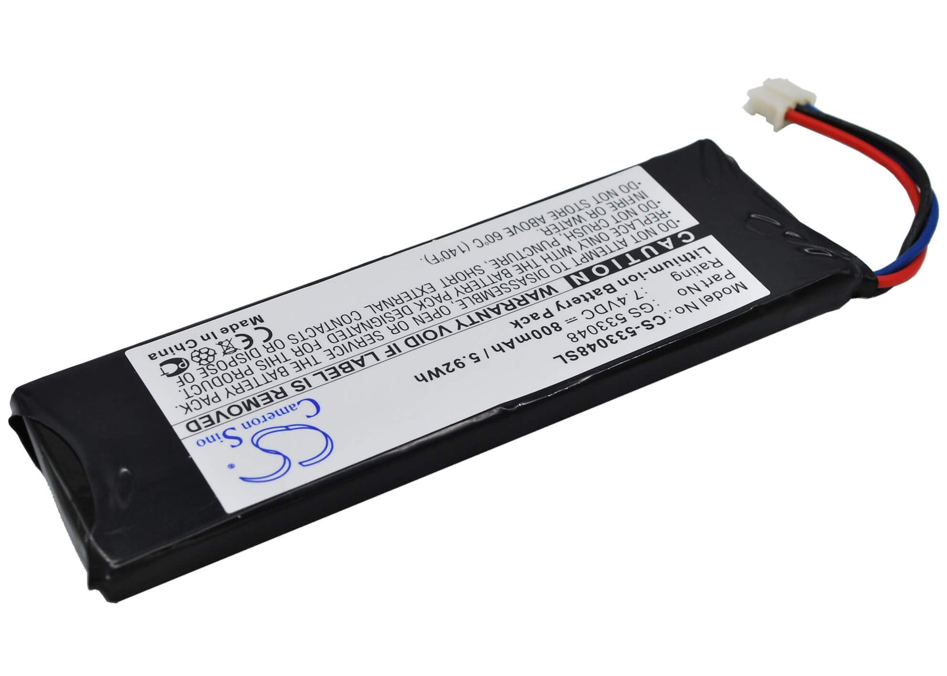 7.4V, 800mAh, Li-ion Battery fits Sonstige, X Drive Mp3 Player, 5.92Wh