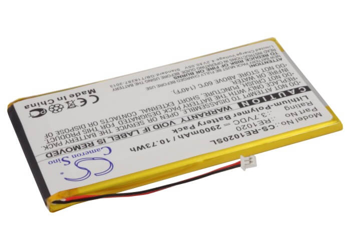 3.7V, 2900mAh, Li-Polymer Battery fits Rollei, Es1020g Mp3 Player, 10.73Wh