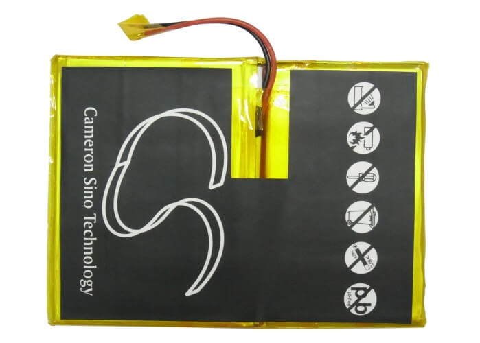 3.7V, 2600mAh, Li-Polymer Battery fits Archos, 5 60gb, 9.62Wh