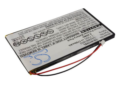 3.7V, 1700mAh, Li-Polymer Battery fits Iriver, H110, H120, 6.29Wh