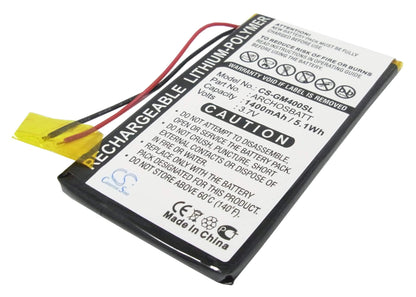 3.7V, 1400mAh, Li-Polymer Battery fits Archos, Av402e, Gmini 400, 5.18Wh