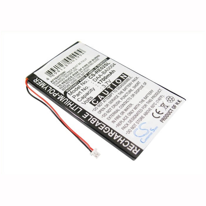 3.7V, 1700mAh, Li-Polymer Battery fits Creative, Dap-hd0014, Labs Nomad Jukebox Zentouch, 6.29Wh