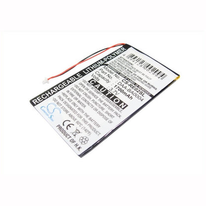 3.7V, 1700mAh, Li-Polymer Battery fits Creative, Dap-hd0014, Labs Nomad Jukebox Zentouch, 6.29Wh