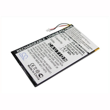 3.7V, 1700mAh, Li-Polymer Battery fits Creative, Zen Vision M, Zen Vision M Video, 6.29Wh