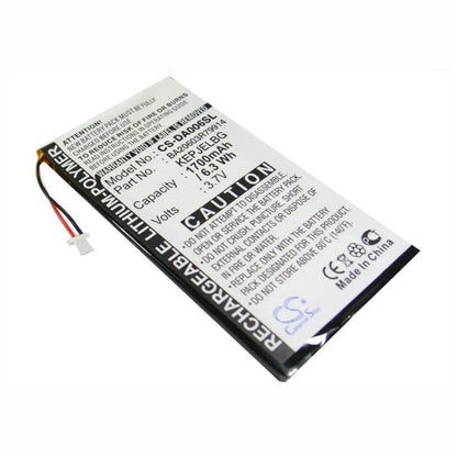 3.7V, 1700mAh, Li-Polymer Battery fits Creative, Zen Vision M, Zen Vision M Video, 6.29Wh
