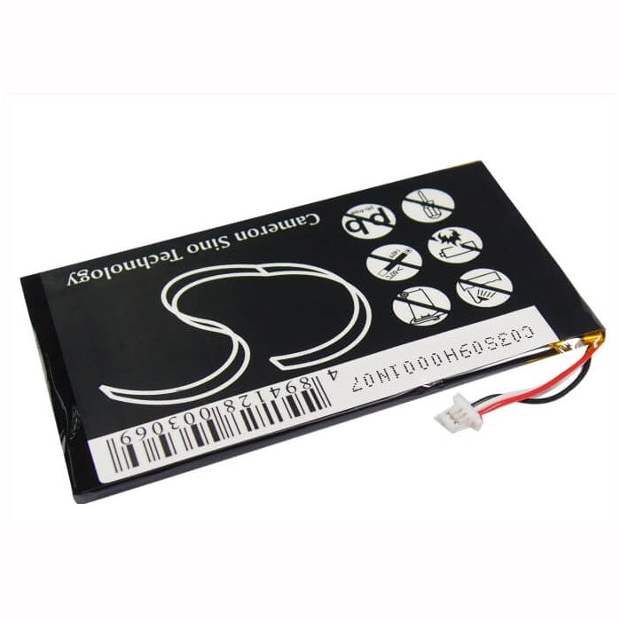 3.7V, 1700mAh, Li-Polymer Battery fits Creative, Zen Vision M, Zen Vision M Video, 6.29Wh
