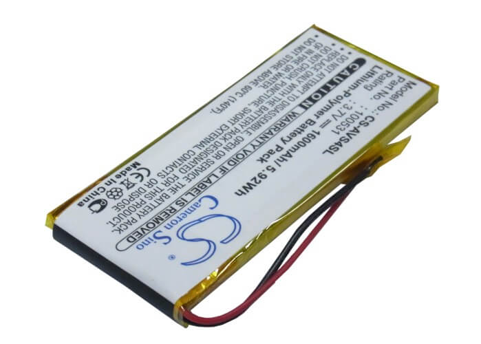 3.7V, 1600mAh, Li-Polymer Battery fits Archos, 43 Vision, 43 Vision Eu, 5.92Wh