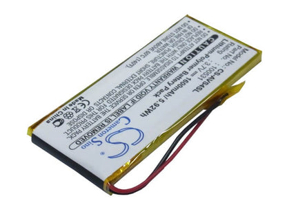 3.7V, 1600mAh, Li-Polymer Battery fits Archos, 43 Vision, 43 Vision Eu, 5.92Wh