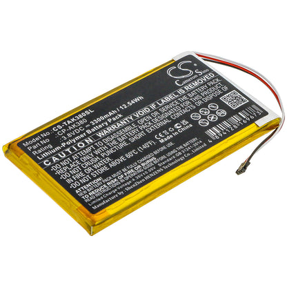 3.8V, 3300mAh, Li-Polymer Battery fits Astell & Kern, Ak300, Ak380, 12.54Wh