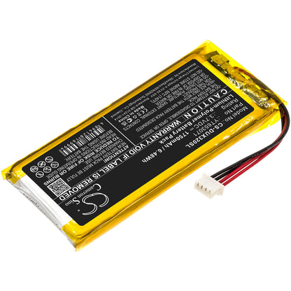 3.7V, 1750mAh, Li-Polymer Battery fits Xduoo, X3 Mark Ii, 6.475Wh