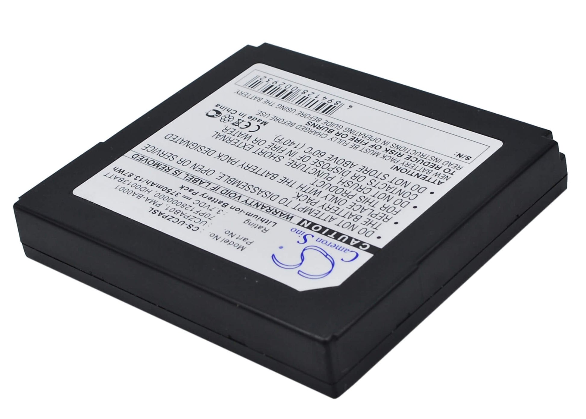 3.7V, 3750mAh, Li-Polymer Battery fits Creative, Zen Protable Media Center, 13.875Wh
