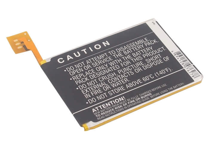 3.7V, 1000mAh, Li-Polymer Battery fits Apple, Ipod Touch 5, Ipod Touch 5th Generation, 3.7Wh