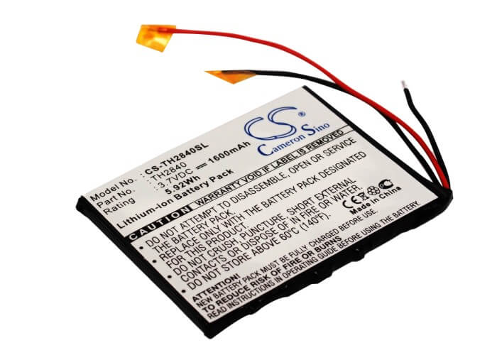 3.7V, 1600mAh, Li-ion Battery fits Thompson, Pdp2840 Mp3 Player, 5.92Wh