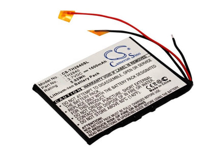 3.7V, 1600mAh, Li-ion Battery fits Thompson, Pdp2840 Mp3 Player, 5.92Wh
