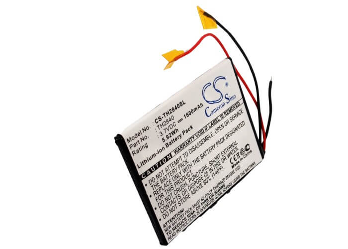 3.7V, 1600mAh, Li-ion Battery fits Thompson, Pdp2840 Mp3 Player, 5.92Wh