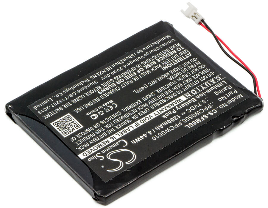 3.7V, 1200mAh, Li-ion Battery fits I-audio, X5l 30gb, 4.44Wh