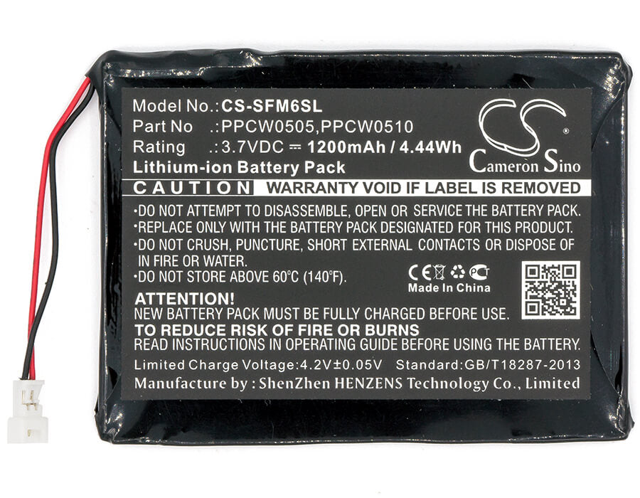3.7V, 1200mAh, Li-ion Battery fits I-audio, X5l 30gb, 4.44Wh