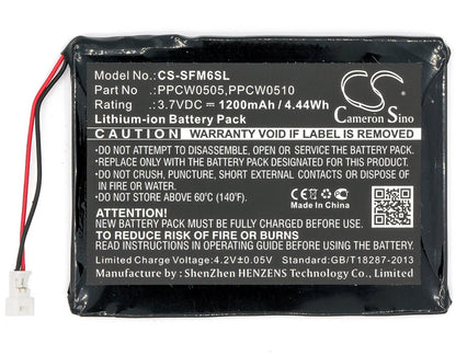 3.7V, 1200mAh, Li-ion Battery fits I-audio, X5l 30gb, 4.44Wh