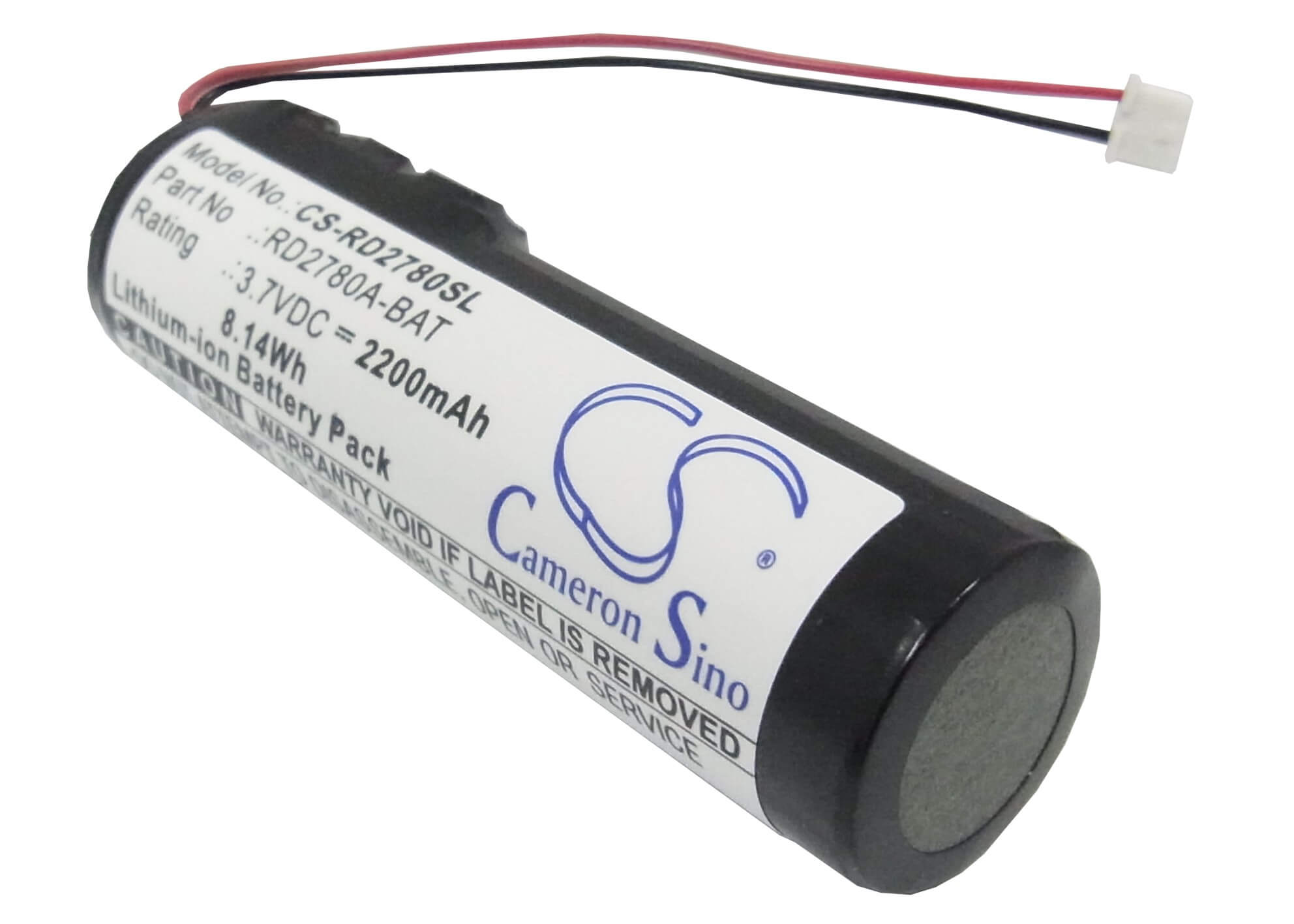 3.7V, 2200mAh, Li-ion Battery fits Rca, Lyra Jukebox Rd2780 Mp3 Playme, 8.14Wh